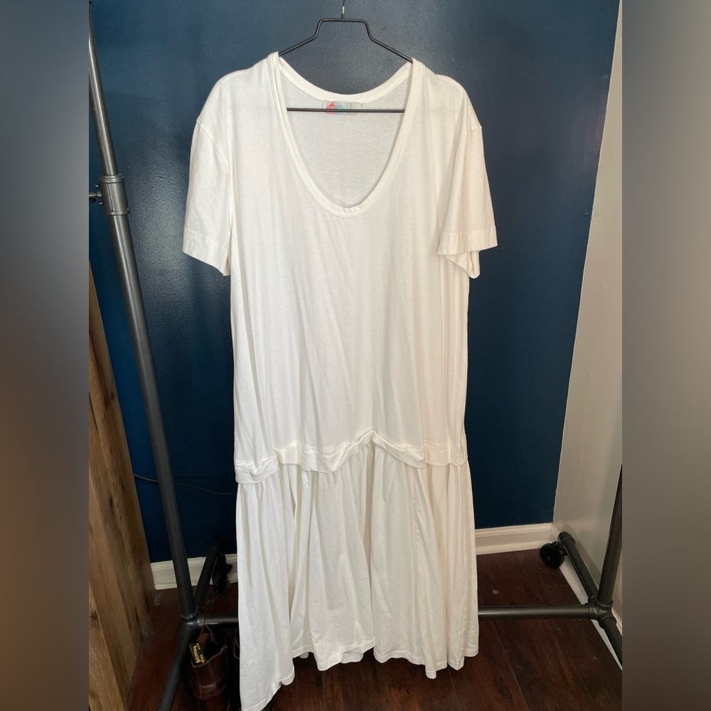 FP Beach White V-Neck Top
